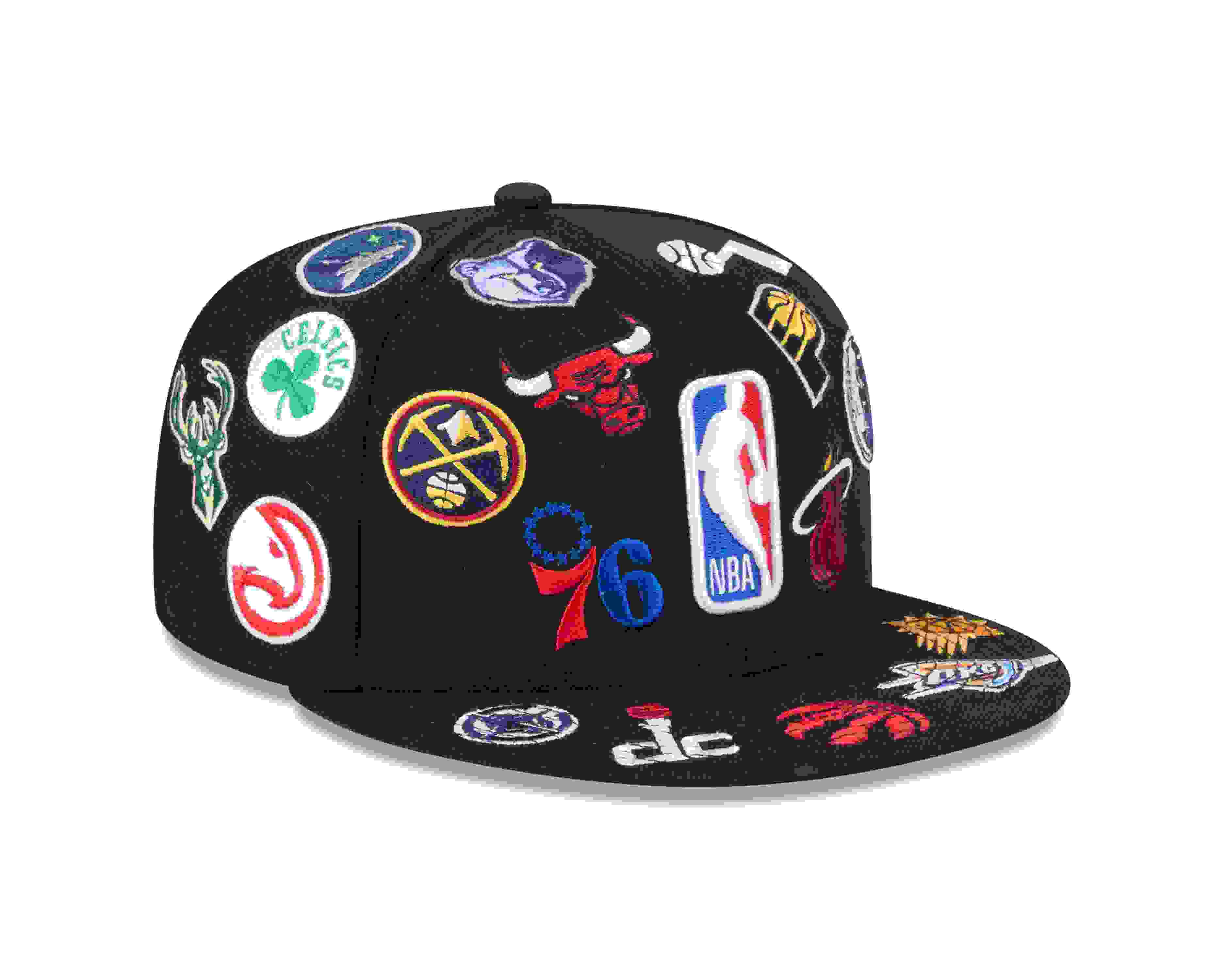New Era NBA 9FIFTY All Over Print Black Snapback Hat